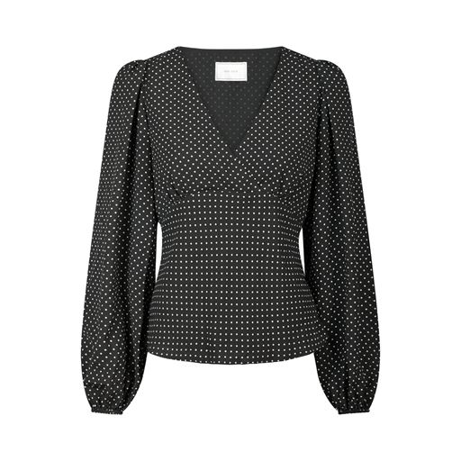 Neo Noir Jane Dot Bluse, Black, 40