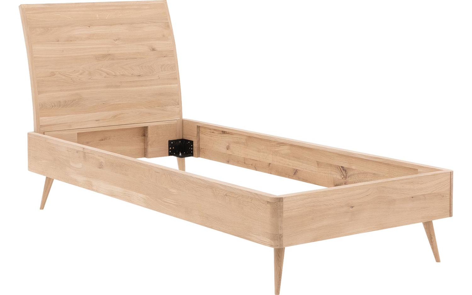 Goossens Bedframe Dodge - 90 x 200 - Eiken naturel - Hout