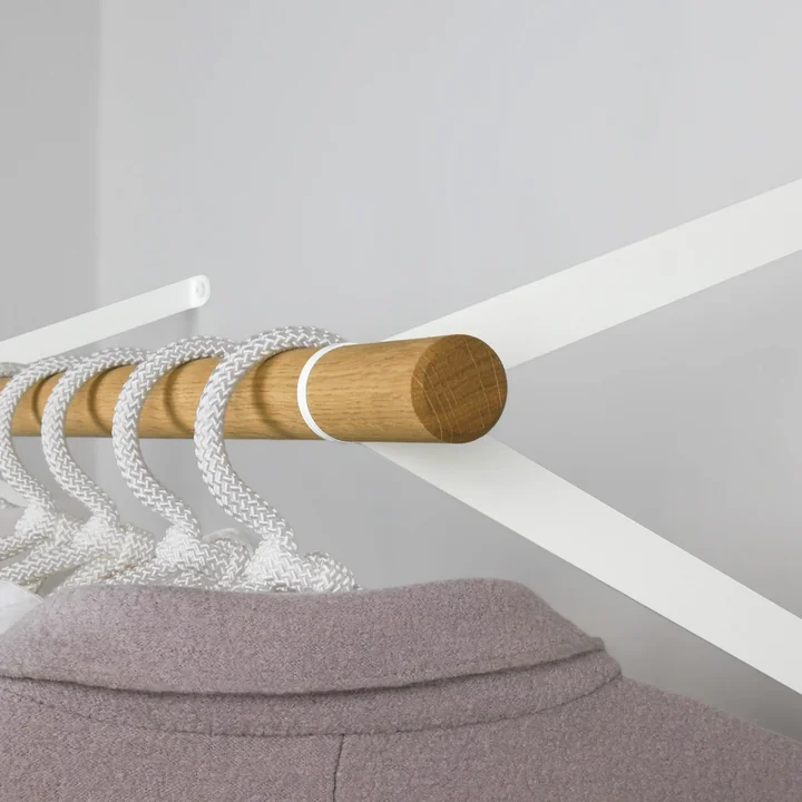 vonbox - Erweiterungs-Set zu Lilli Wandgarderobe, Eiche / weiss