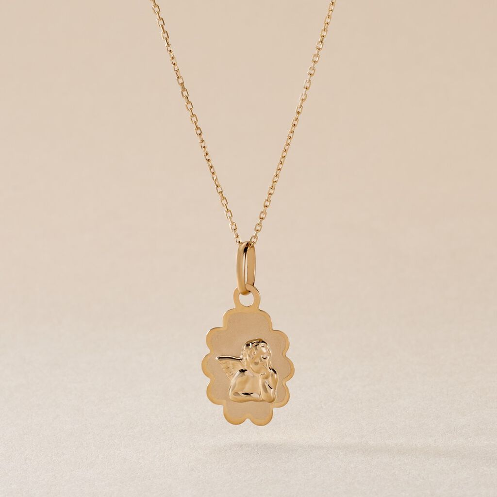 Pendentif Ange Nuage Or Jaune