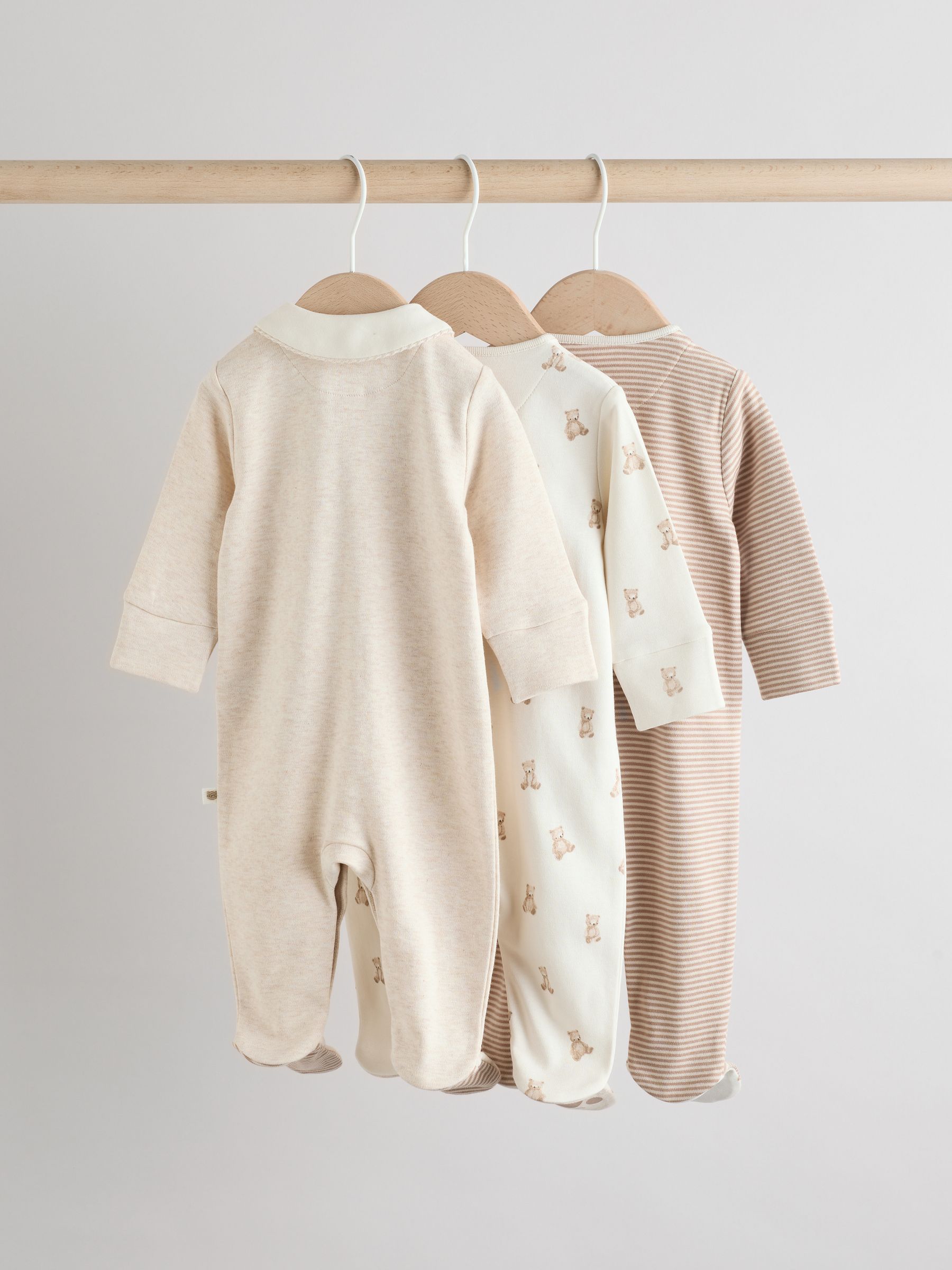Neutraal - Verpakking van 3 babypyjama's (0-2jr)