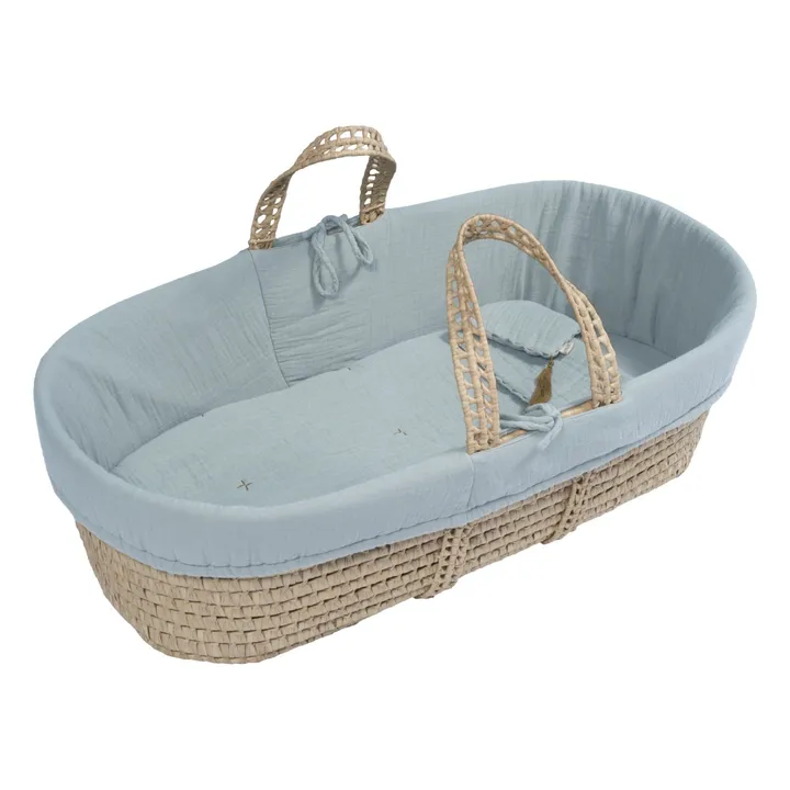 Numero 74 Parure pour couffin en gaze de coton bio | Sweet Blue S046