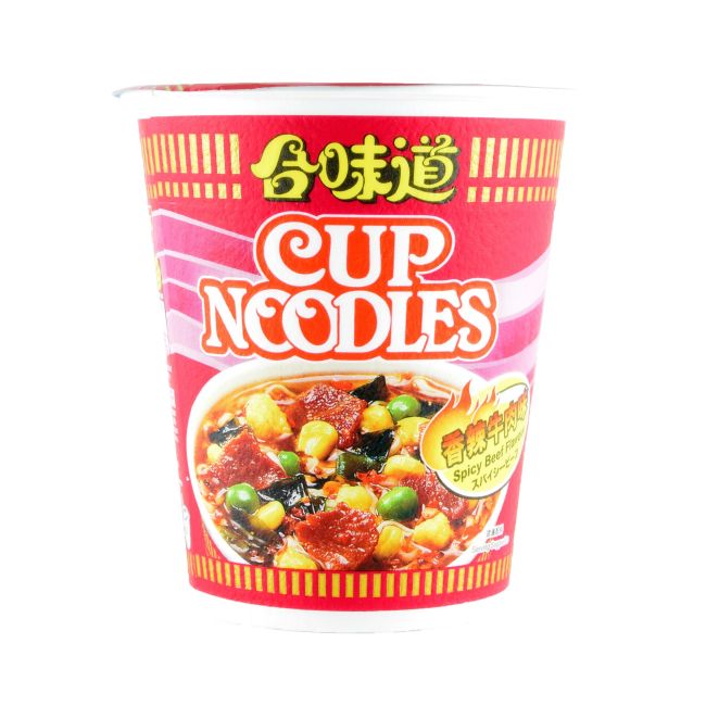 Nissin Cup Instant Noedels Pittige Rundvlees Smaak 75g