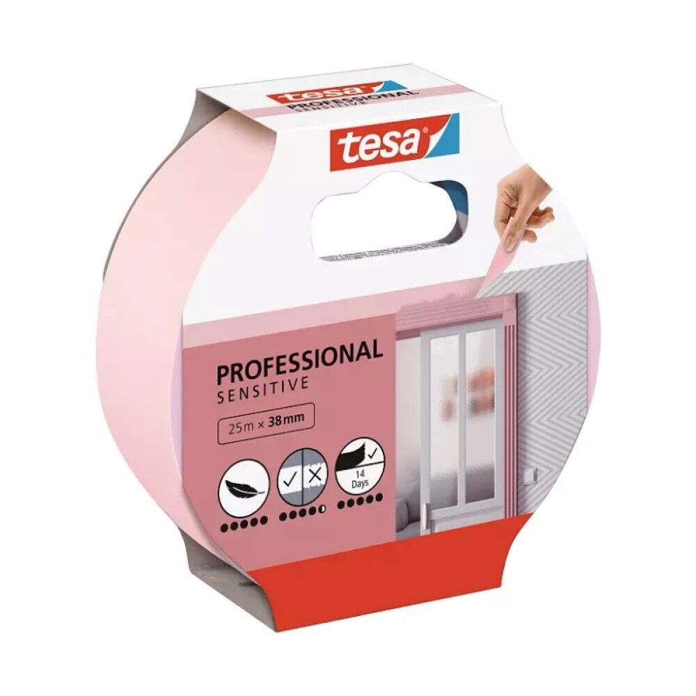 MASKERINGSTAPE TESA PROFESSIONAL SENSITIVE 25MX38MM
