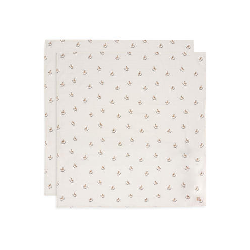 Lot de 2 langes en gaze de coton larges 115x115cm Nostalgic ride - Multicolor - JOLLEIN