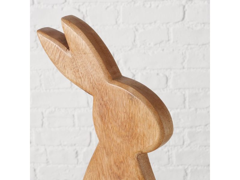 Boltze Aufsteller Hase Nesli 45.9 cm, Mangoholz Osterdeko aus Holz
