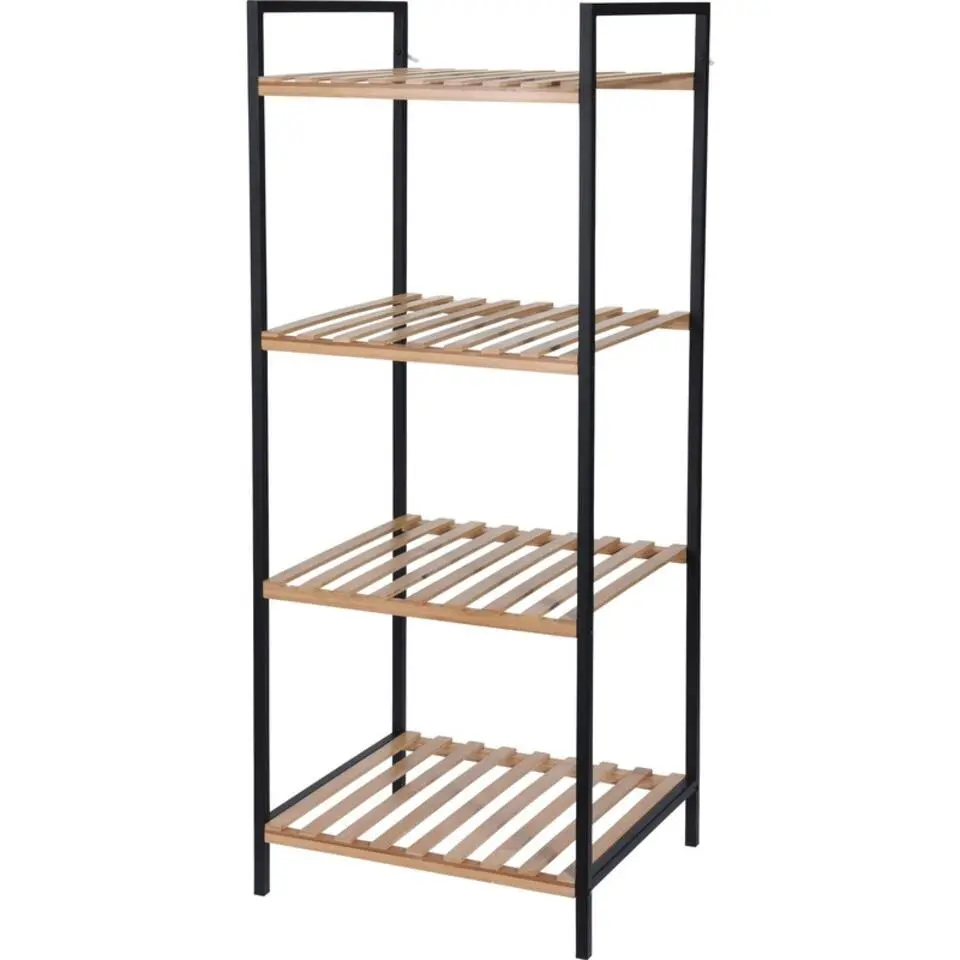 Badkamerkastje - 4-laags - bamboe - 39 x 32 x 95 cm