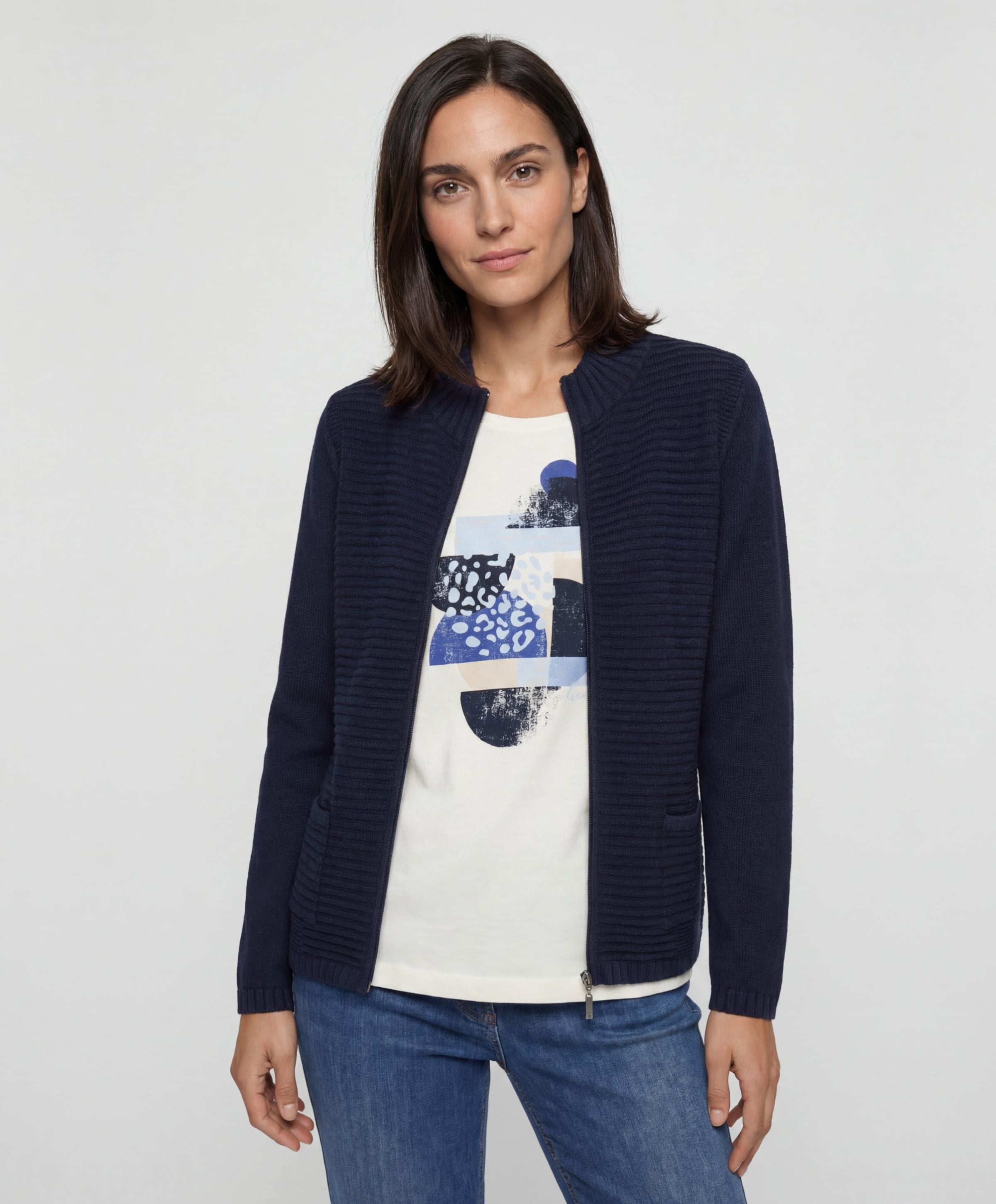 Olsen Dames vest blauw