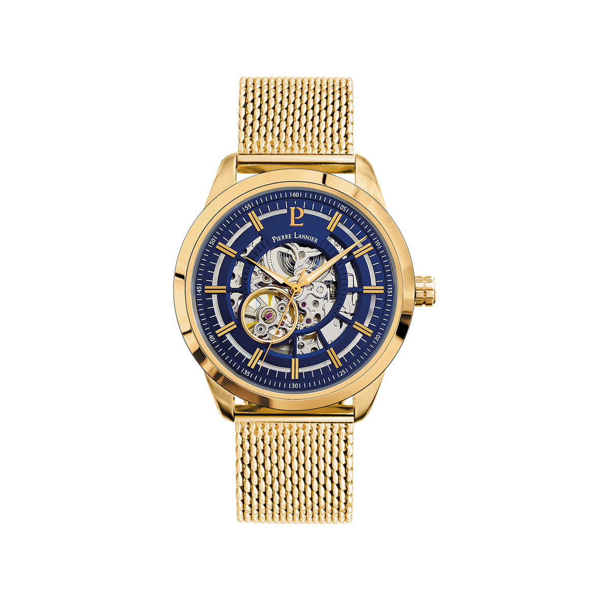 Montre PIERRE LANNIER Automatic homme automatique acier doré