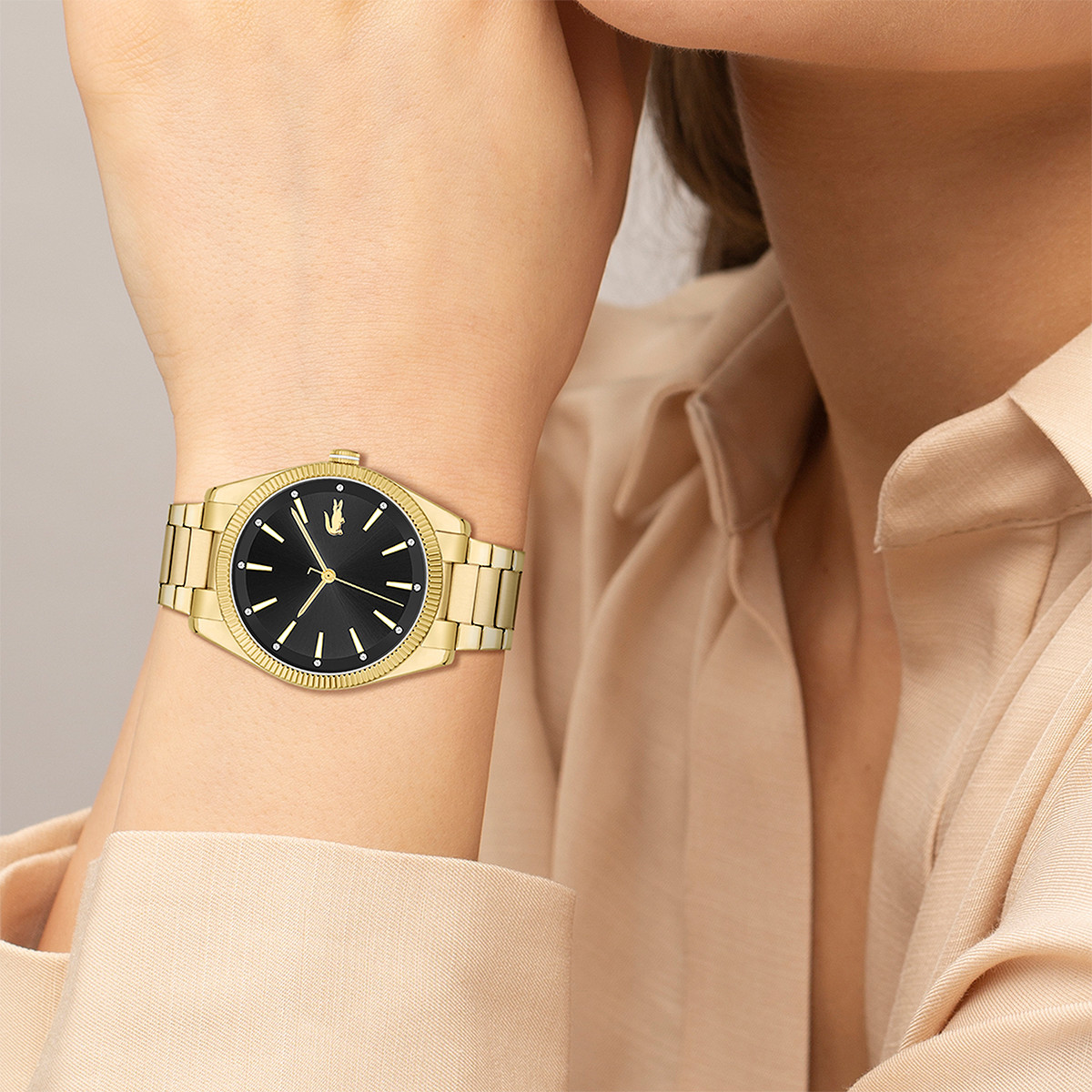 Montre LACOSTE Capucine femme bracelet acier doré jaune