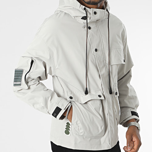 Veste Zippée Capuche Beige
