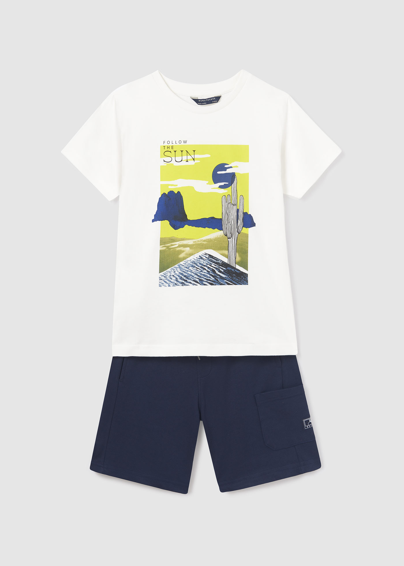 Conjunto de duas peças em algodão sustentável para meninos