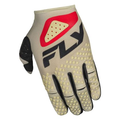 Gants cross Fly KINETIC - SYM 2025 - Gris / Rouge