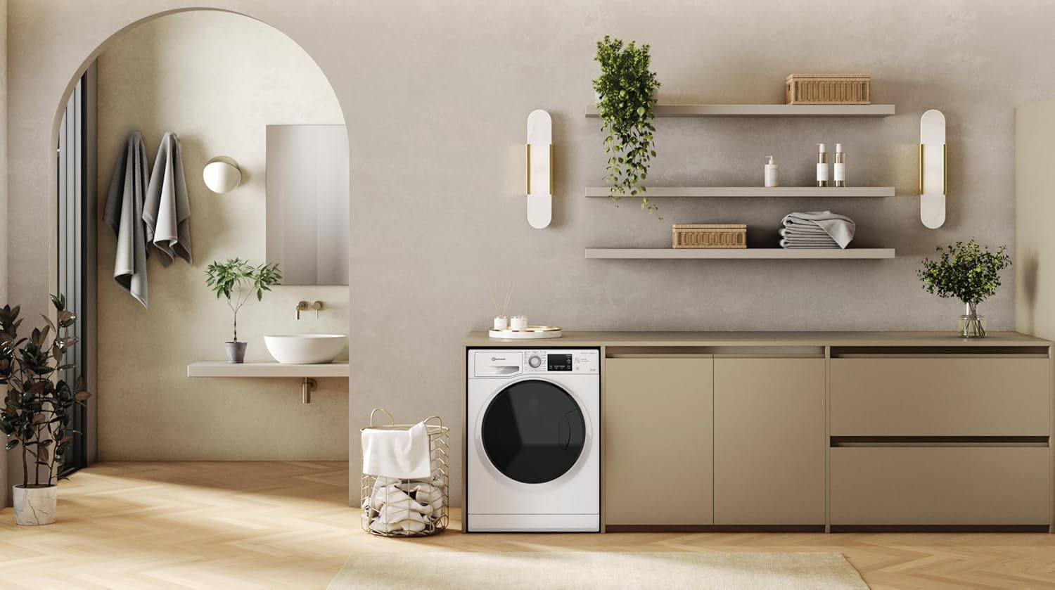 Bauknecht WATK Sense 86S 41 C Waschtrockner (8/6 kg)/ Active Care Color+/ Dynamic Inverter-Motor/Wolleprogramm/Mehrfachwasserschutz+/ Antiflecken- und Anti-Allergie-Programm/Waschen & Trocknen Kurz