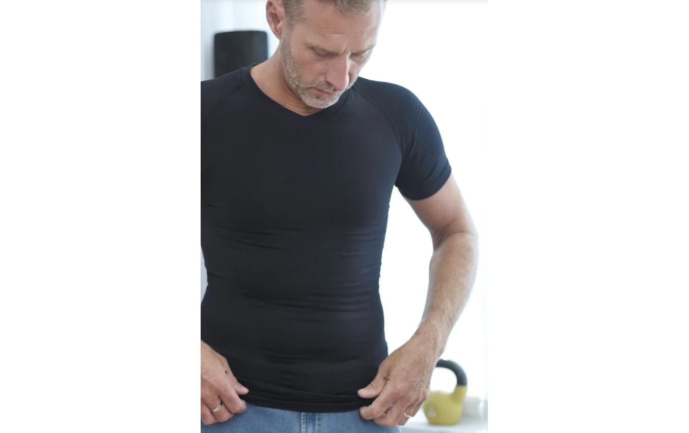 Körperhaltung Shirt Herren, schwarz Grösse M/LHaltungskorrigierendes Shirt für Herren