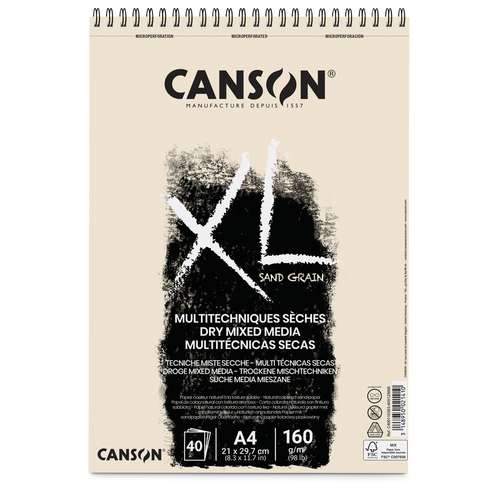 CANSON® XL® Dry Mixed Media Sand Grain Spiralblock