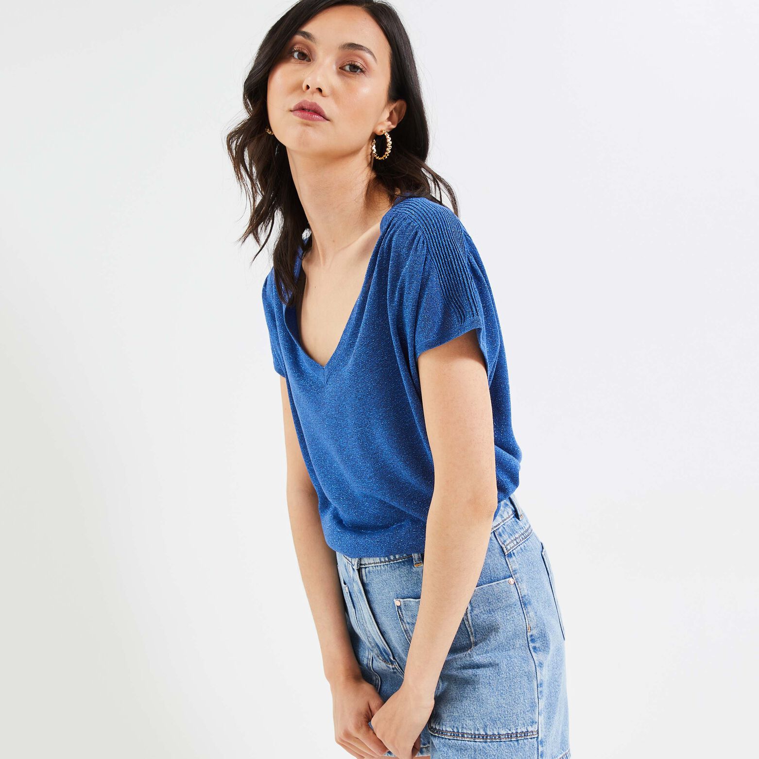 T-shirt scintillant femme