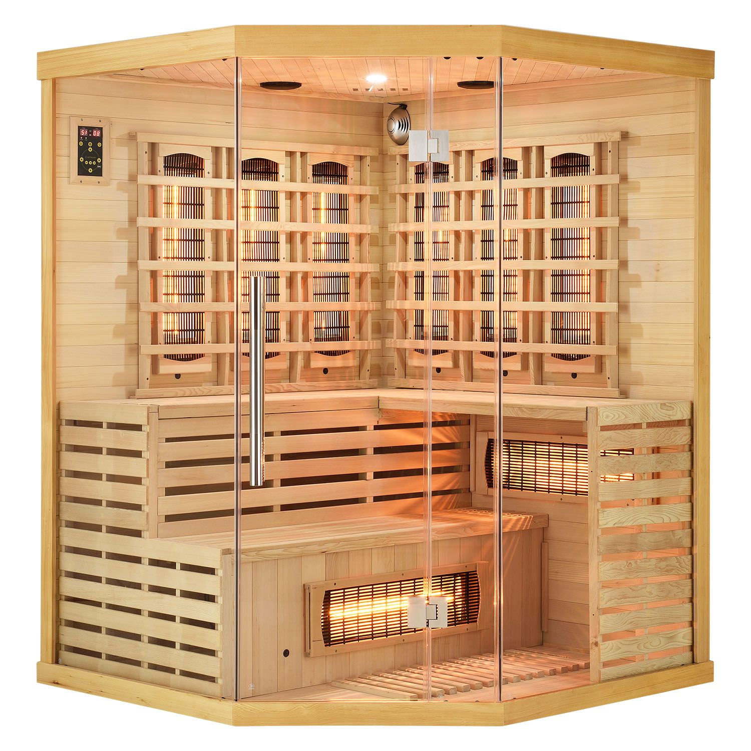 Artsauna Infrarotkabine Kiruna150 Dual Technologie – 8 Vollspektrumstrahler & 1 Flächenstrahler