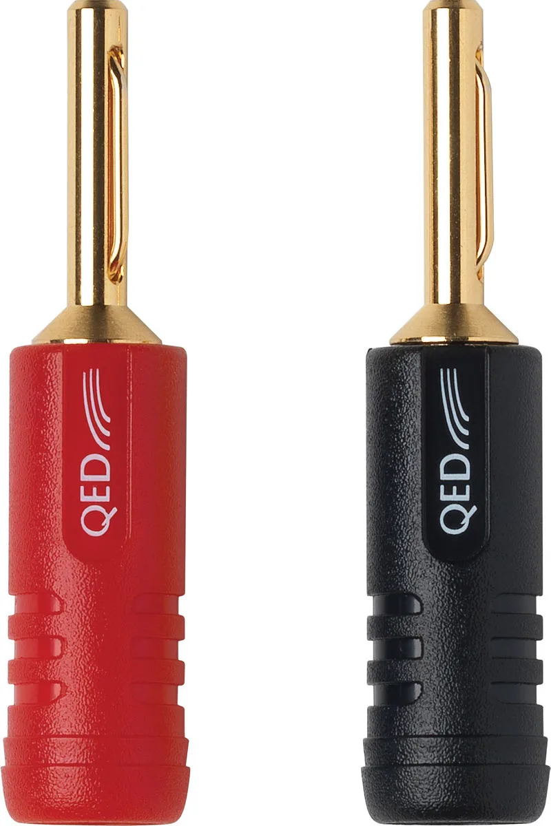 QED Screwloc 1885  (lot de 10 : 5 rouges / 5 noires) Fiches bananes et fourches