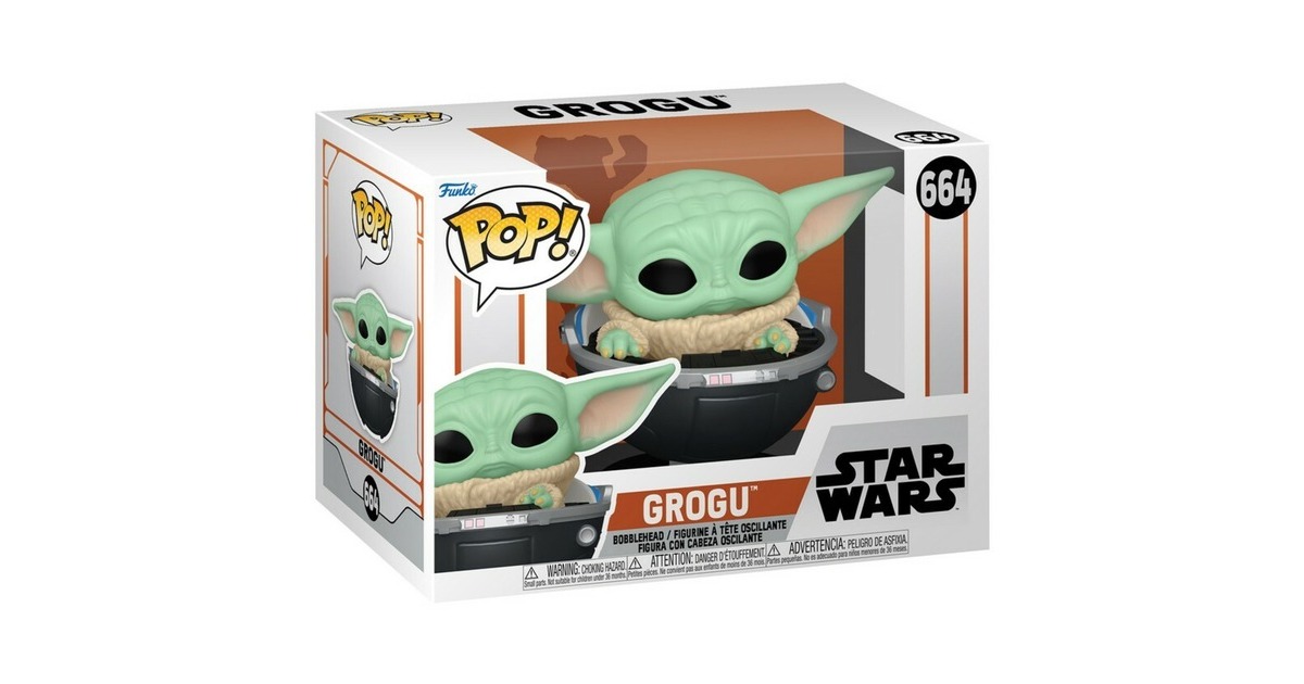 FunkoPop! Star Wars: The Mandalorian - Grogu in Hovering Pram speelfiguur