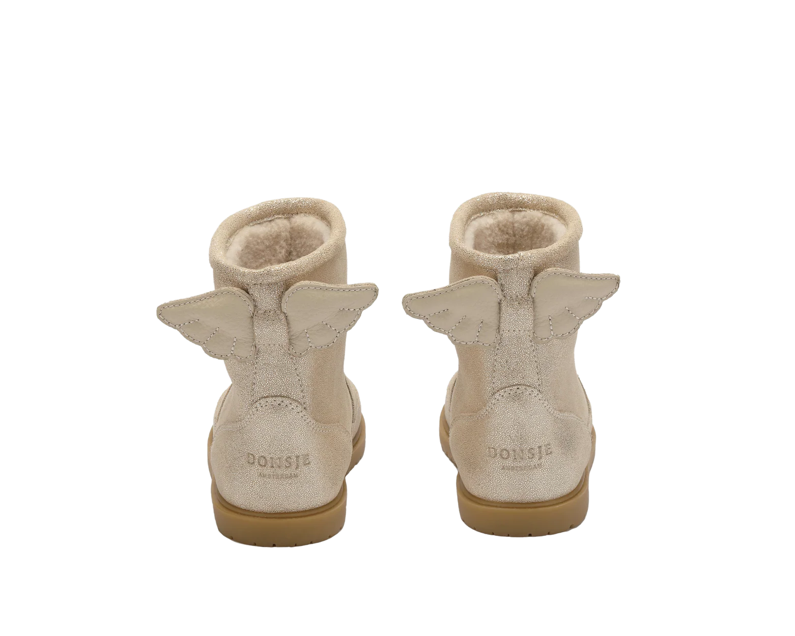 Angela Boots | Wings | Silver Metallic Leather