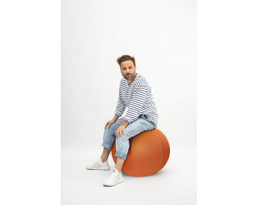 Opblaasbare oefenbal/gymnastiekbal/zitbal/meshbal, oranje, Ø 65 cm