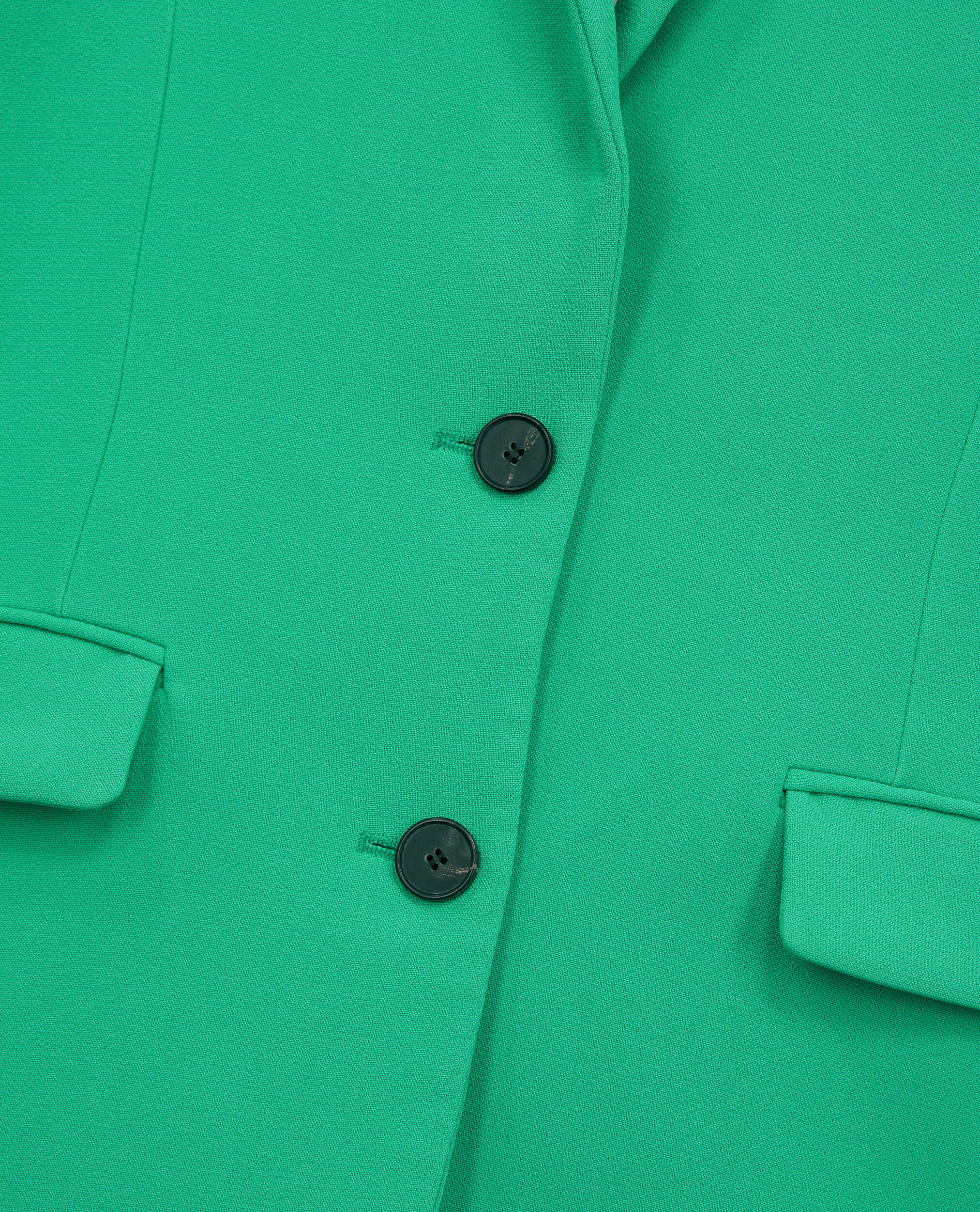 Veste tailleur verte en crêpe