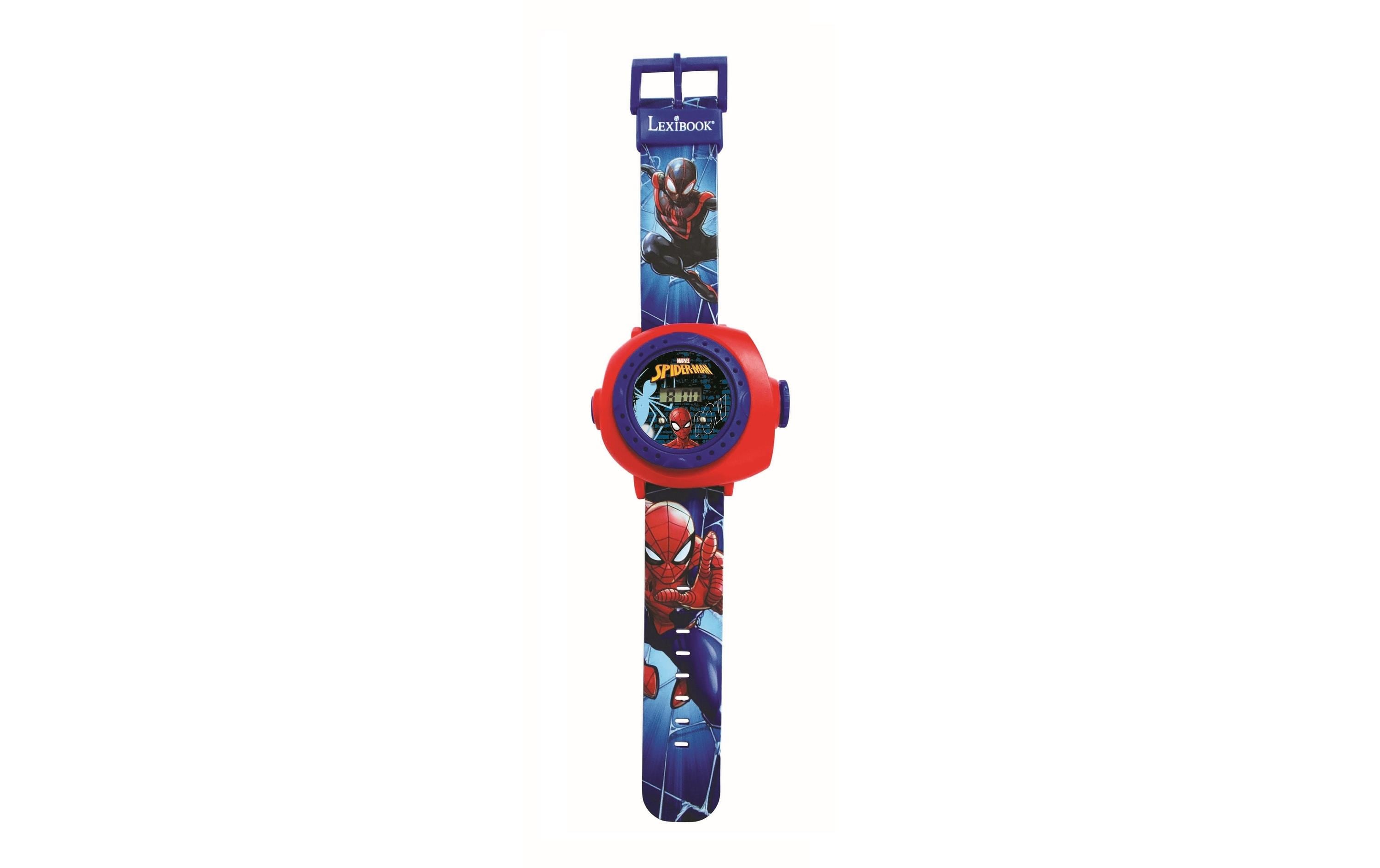 Spider-Man Digital-ProjektionsuhrEine 2-in-1-Uhr mit digitalem Bildschirm