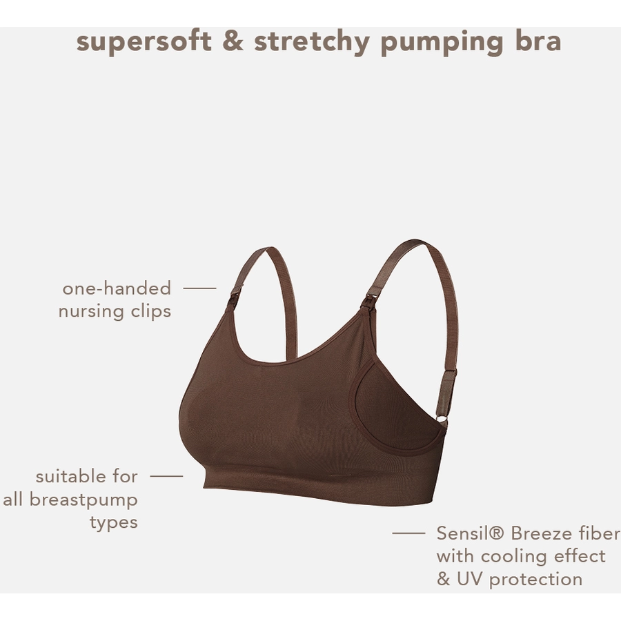Noppies Nahtloser Still-BH pumping Mae Sensil® Breeze Coffee Bean
