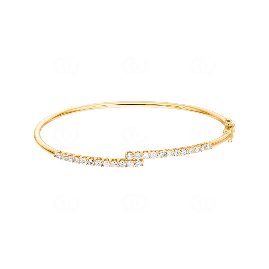 1.01 Karat Diamantarmreif oval 750/18 K Gelbgold