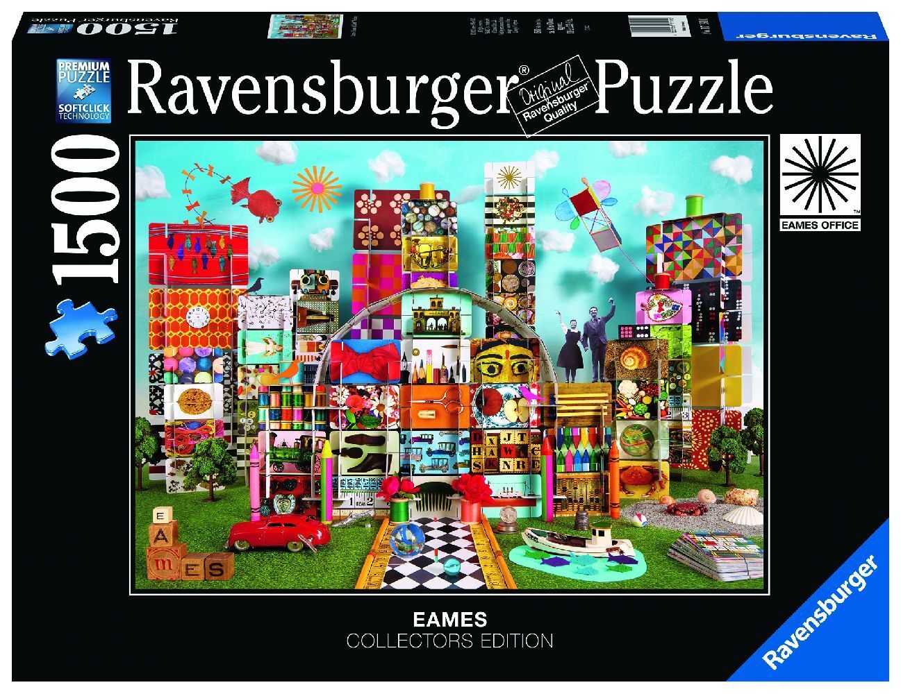 Ravensburger Puzzle 17191 - Eames House of Cards Fantasy - 1500 Teile Puzzle für Erwachsene und Kinder ab 14 Jahren