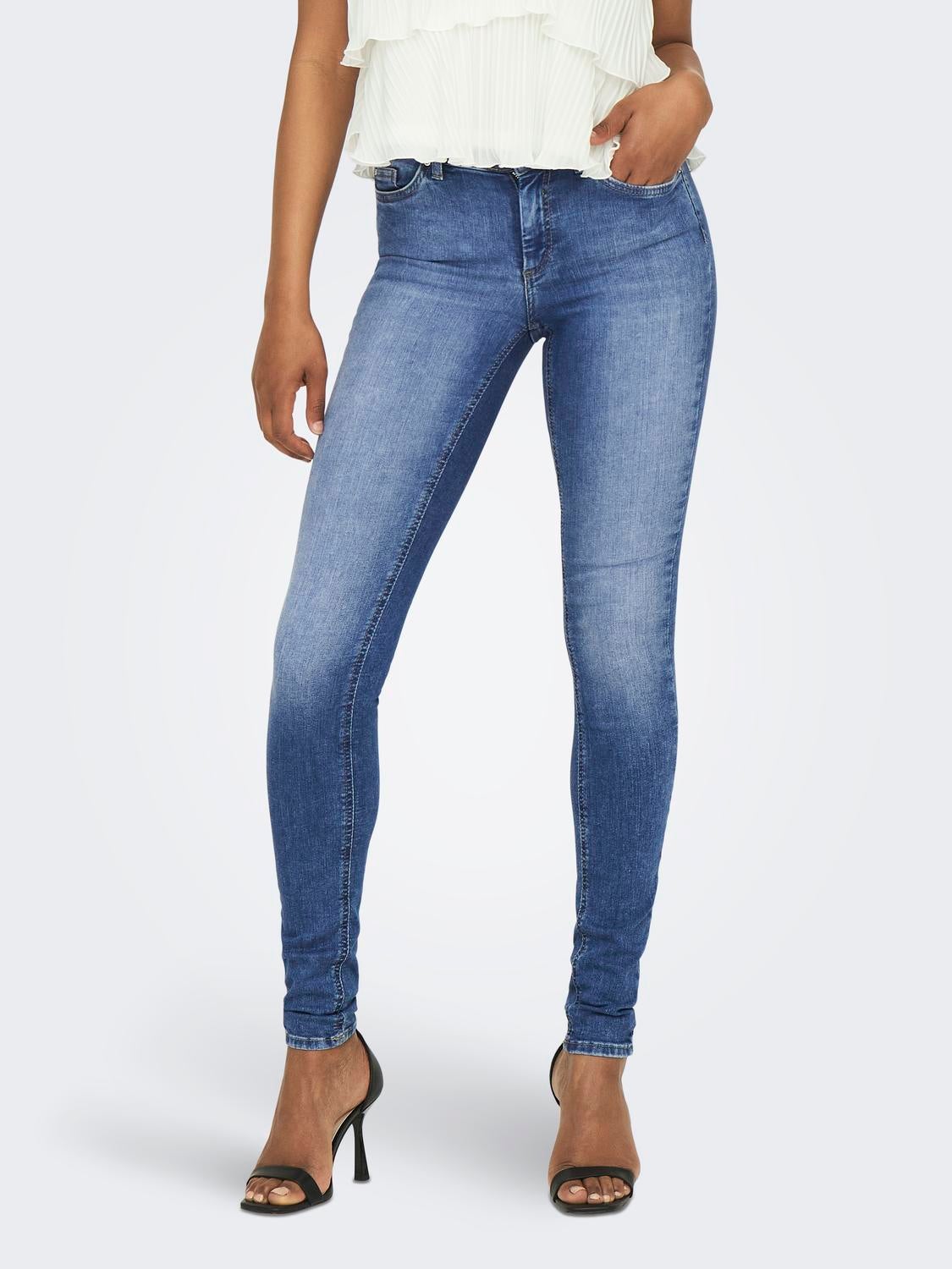 ONLBLUSH Mittlere Taille Skinny Fit Jeans Medium Blue Denim