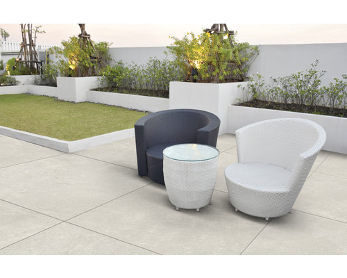 Porseleinen terrastegel Modern Betongrijs gerectificeerde rand 100 x 100 x 2 cm