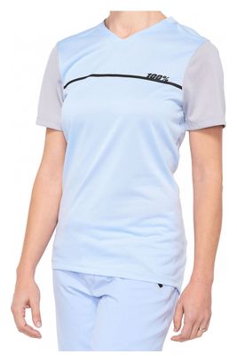 Maillot Manches Courtes Femme 100% Ridecamp Bleu / Gris