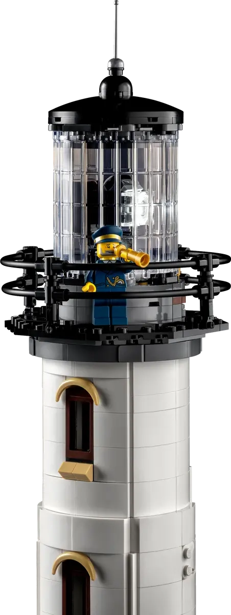 (2065-tlg. Set) Ideas Klemmbausteine Spielzeug Gebäude Modell Bausatz Batteriebetrieben (21335) - Motorisierter Leuchtturm