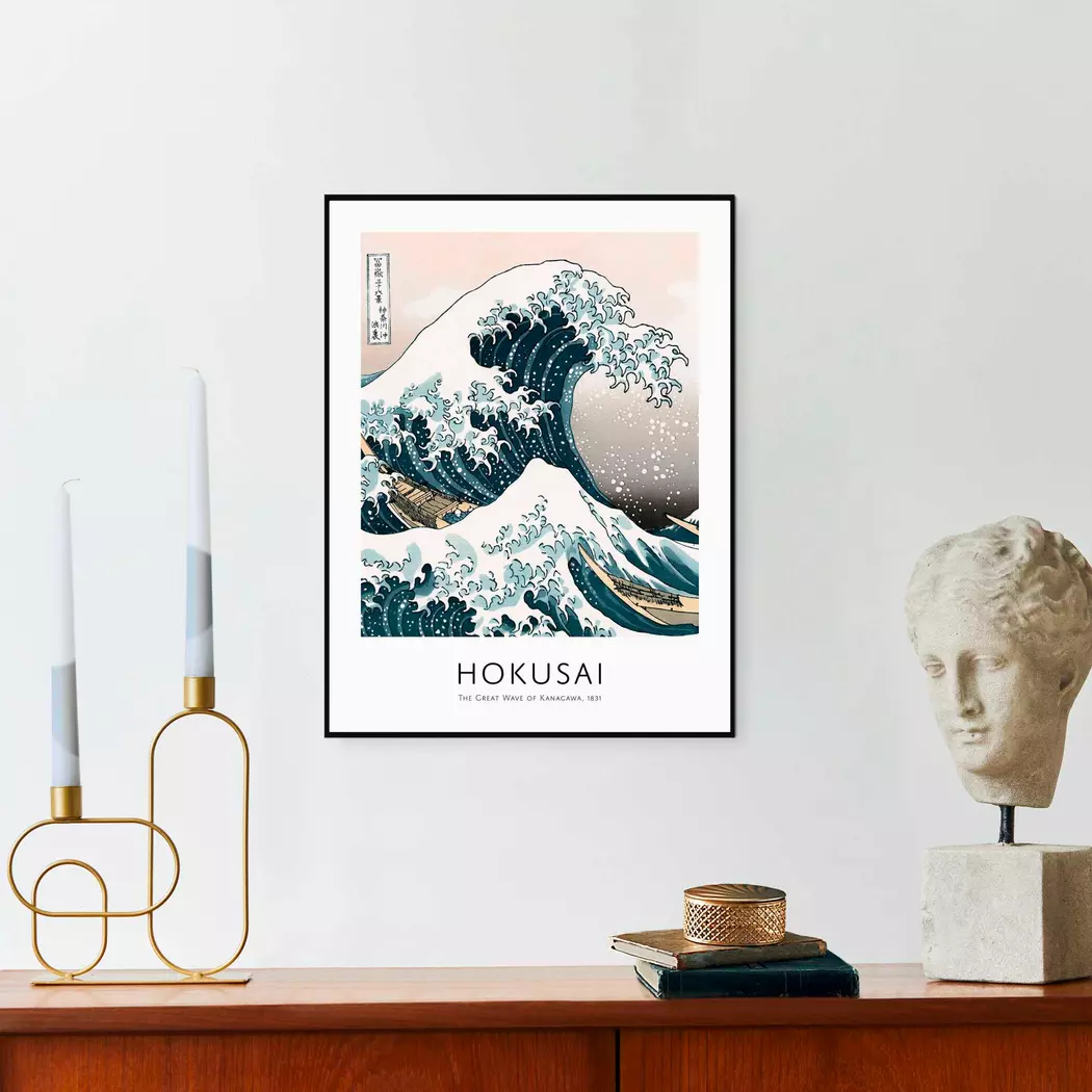 Wandbild 30 x 40 cm Hokusai
