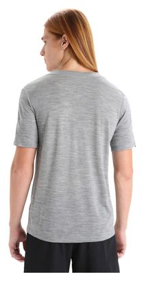 T-shirt Manches Courtes Mérinos Icebreaker ZoneKnit Gris