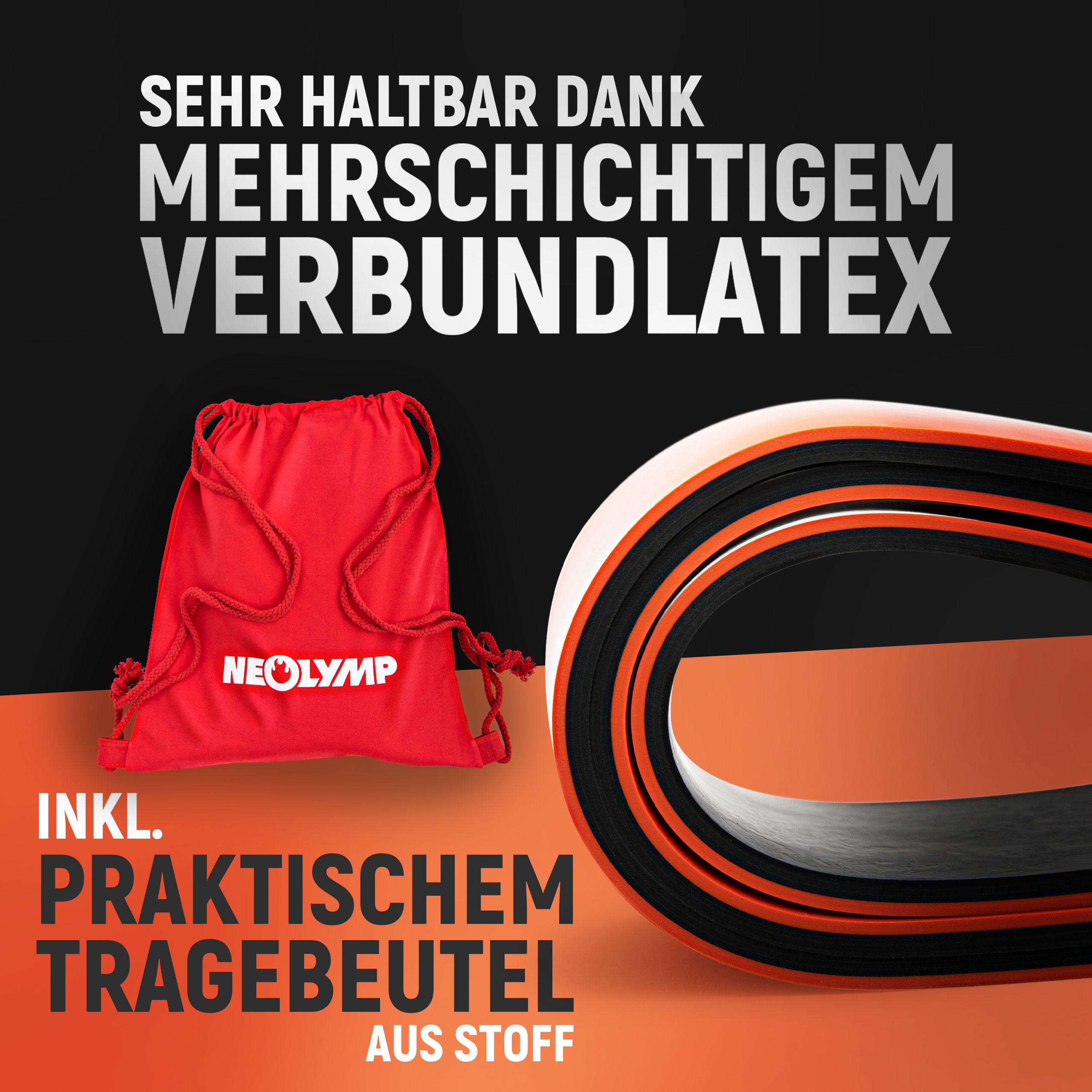 NEOLYMP 3er Resistance Bands Set