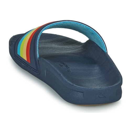 Quiksilver - RIVI WORDMARK SLIDE YOUTH - Bleu / Multicolore
