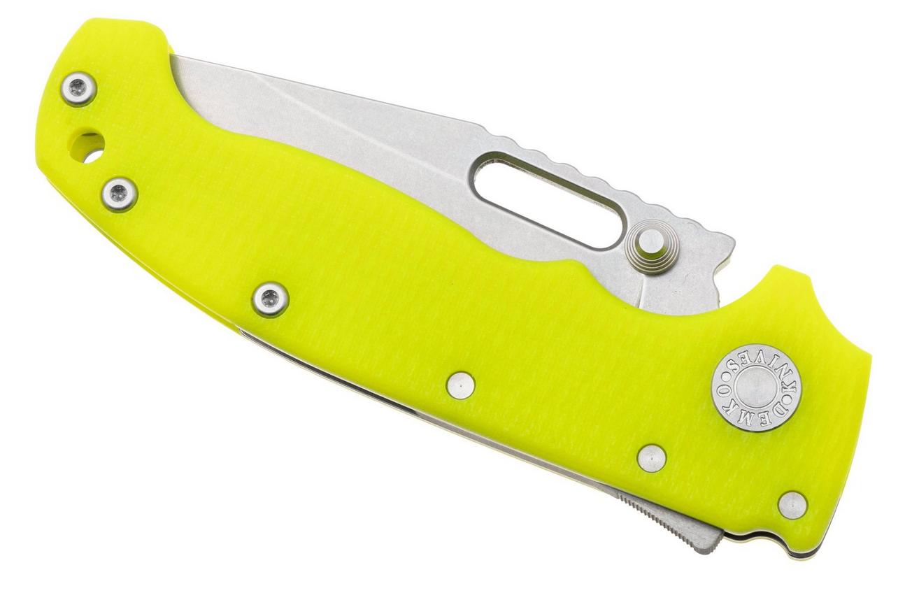 Demko MG AD20 Shark-Lock, Stonewashed MagnaCut Clip Point, MGAD20-MAG-GLW-G10, Day Glow G10 zakmes