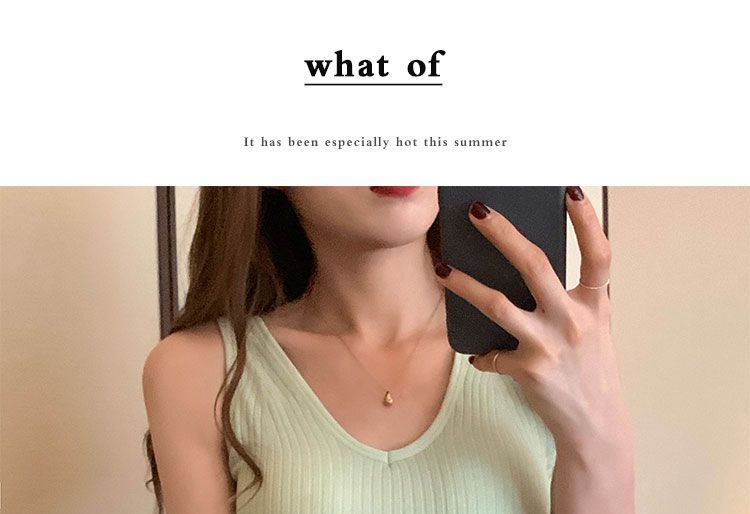CaraMelody - V-hals effen cropped tanktop