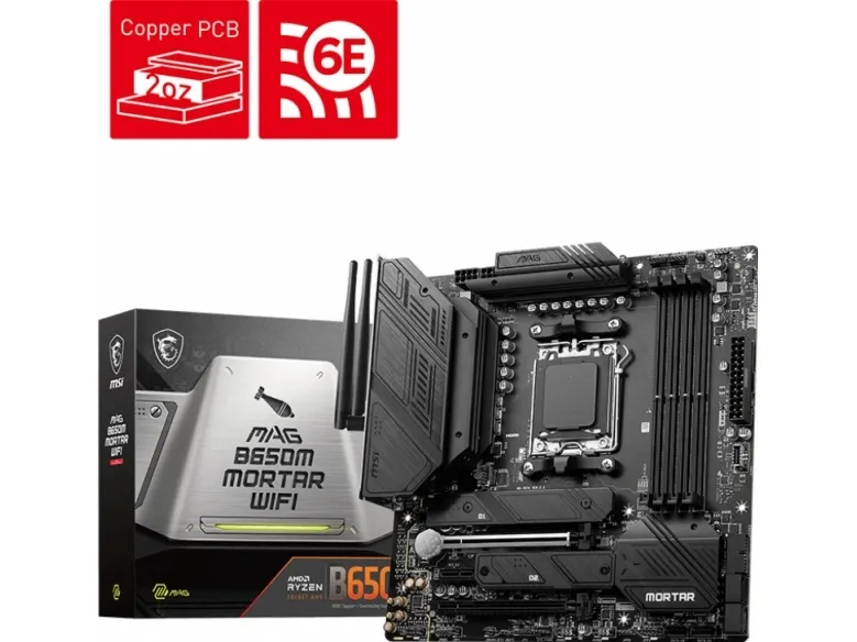 [OUTLET] - MSI MAG B650M MORTAR WIFI - Bundkort - AM5 sokkel