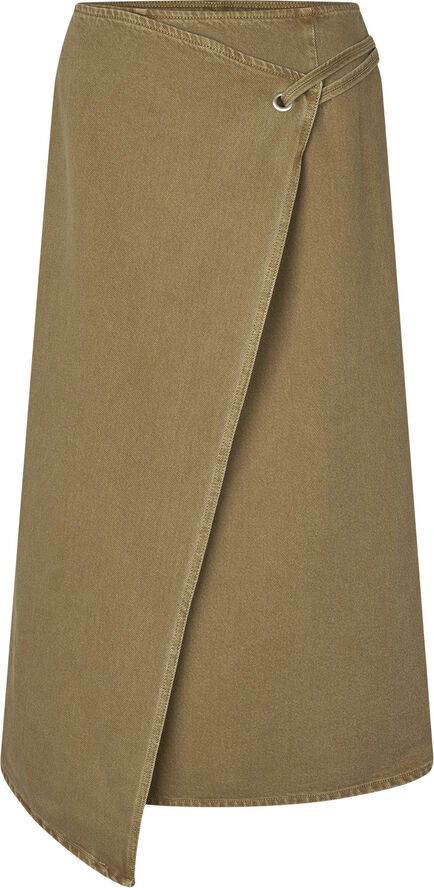 Oval Square Soul Denim Skirt Tannin