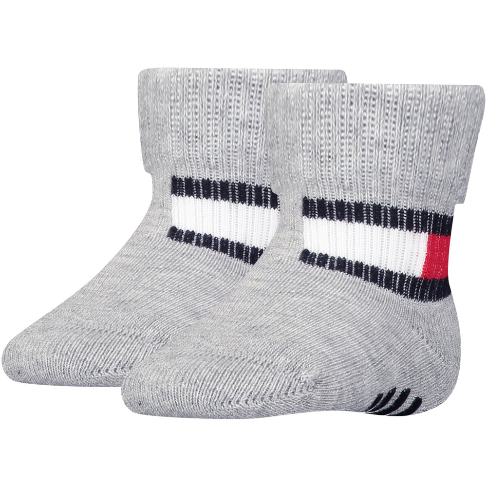 Køb Tommy Hilfiger Light Grey Melange Th Baby Strømpe 2P Flag Strømpe