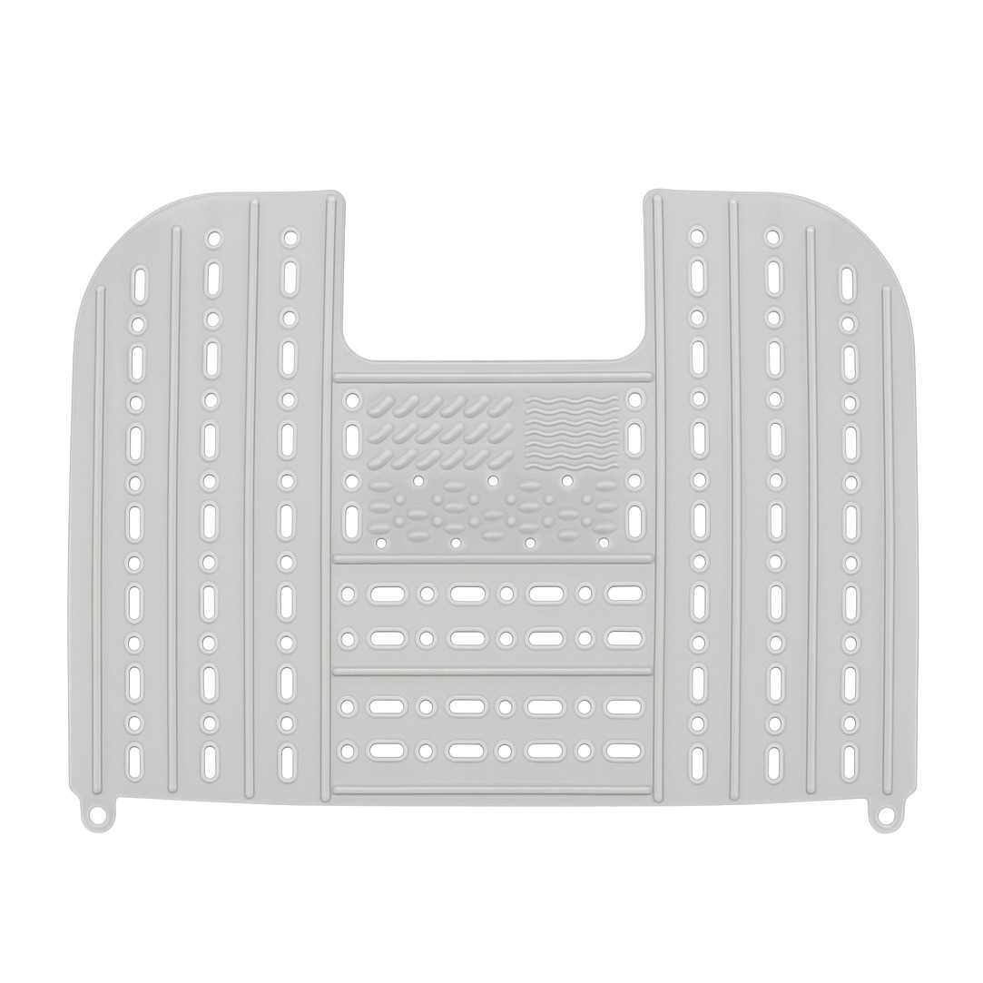 (55x40cm) Faltbare Silikon Waschbecken Abdeckung Reise Badezimmer Kosmetik Ablage - Weiss
