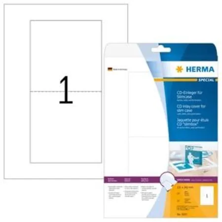 HERMA CD-Einleger für Slimcase A4 weiß
