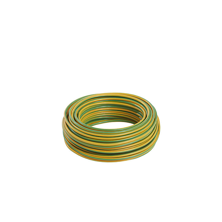 Câble électrique H07VR 6 mm² Jaune/vert - 25 m