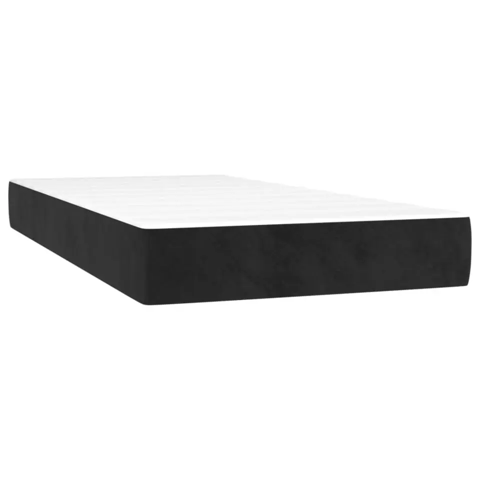 vidaXL - Bed frame met matras - Zwart - Fluweel - 90x200 cm