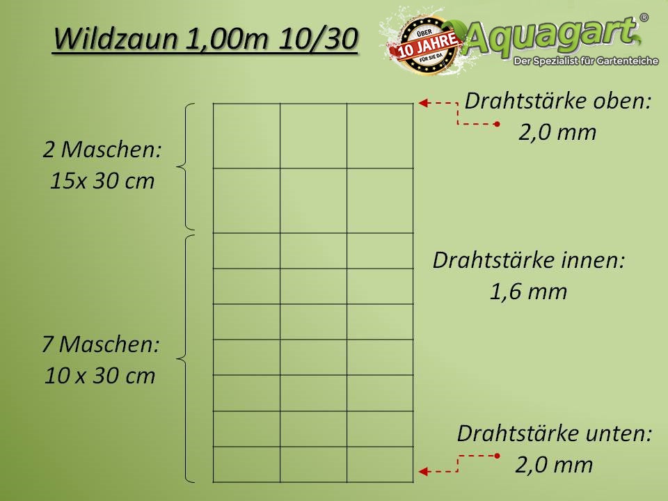 100m wildhek, boshek, weidehek, draadhek, geknoopt gaas 100/10/30