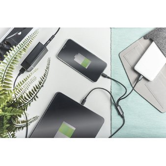 Câble de charge 3-en-1, USB A-Lightning + Micro USB
